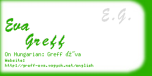 eva greff business card